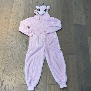 Cozy Pink Unicorn Kids Footie Onesie